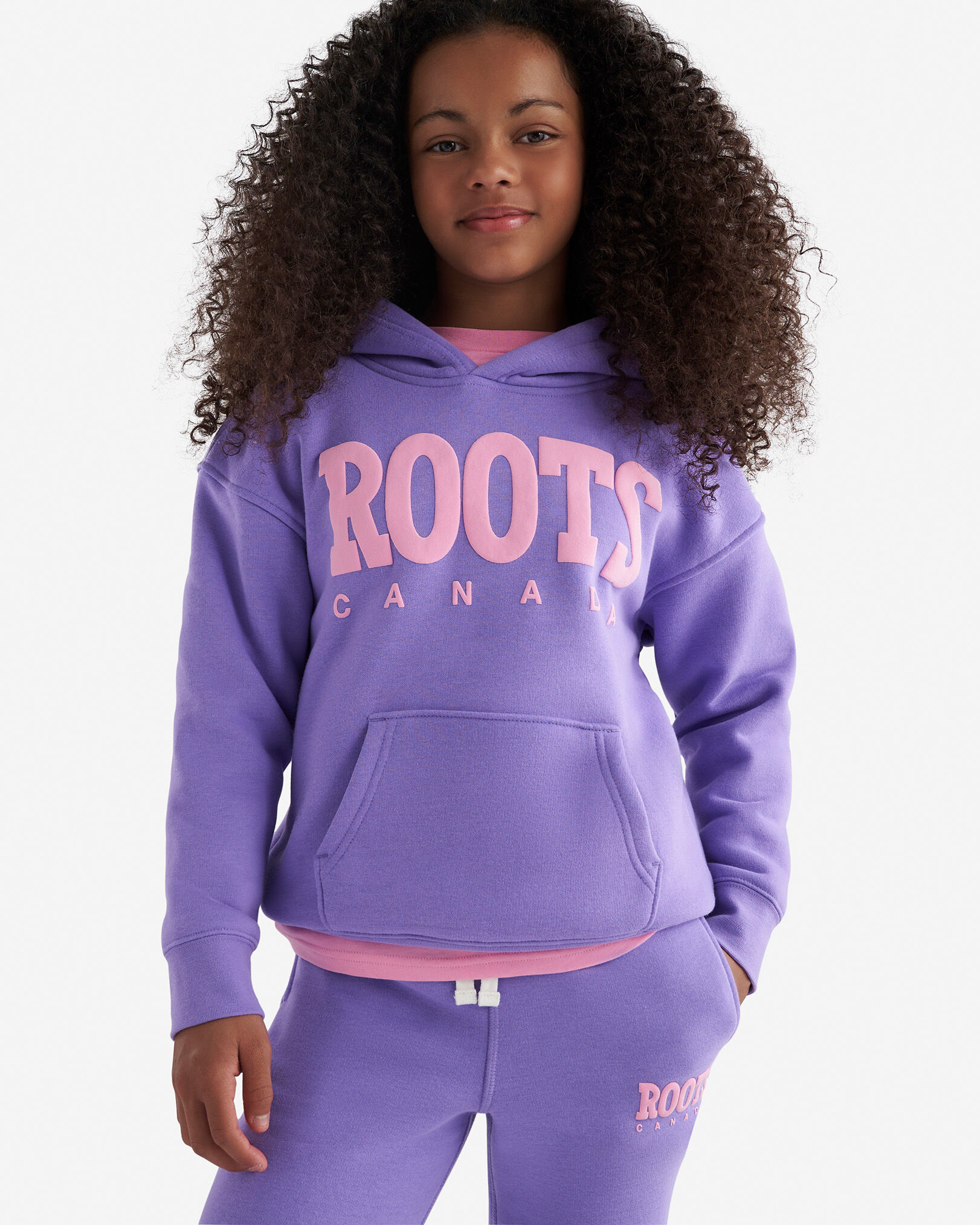 Kids Purple Sweatshirts Hoodies Roots