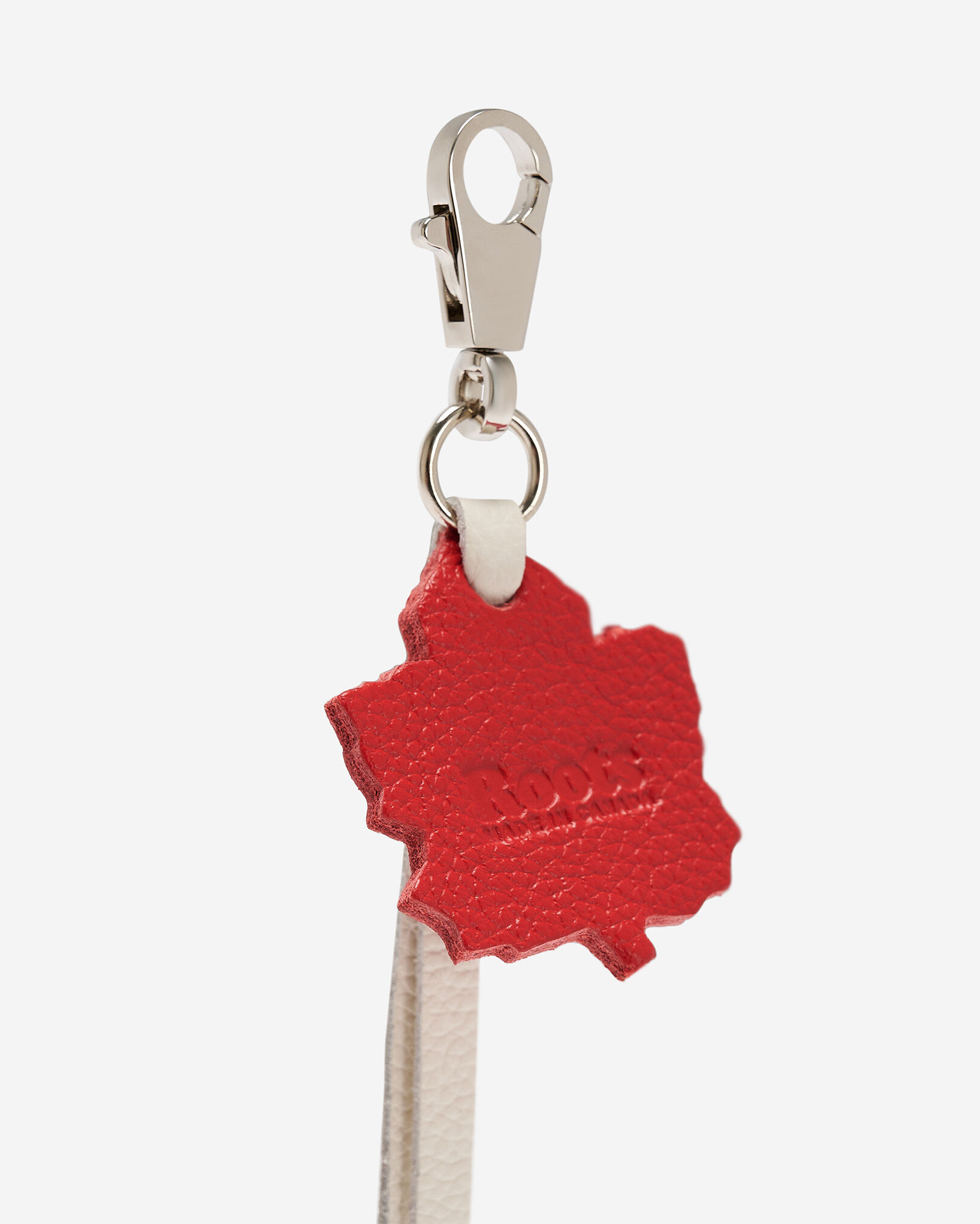 Porte-clés Feuille d’érable en cuir Cervino