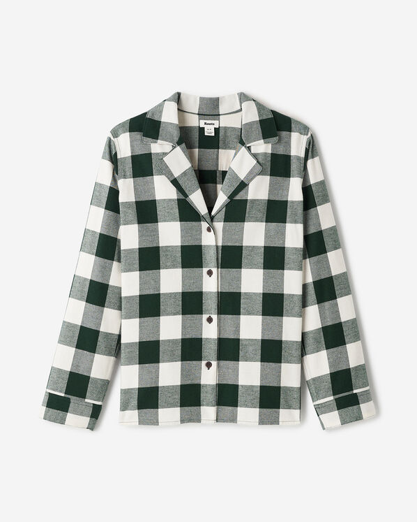 Chemise de pyjama &agrave; carreaux pour femme