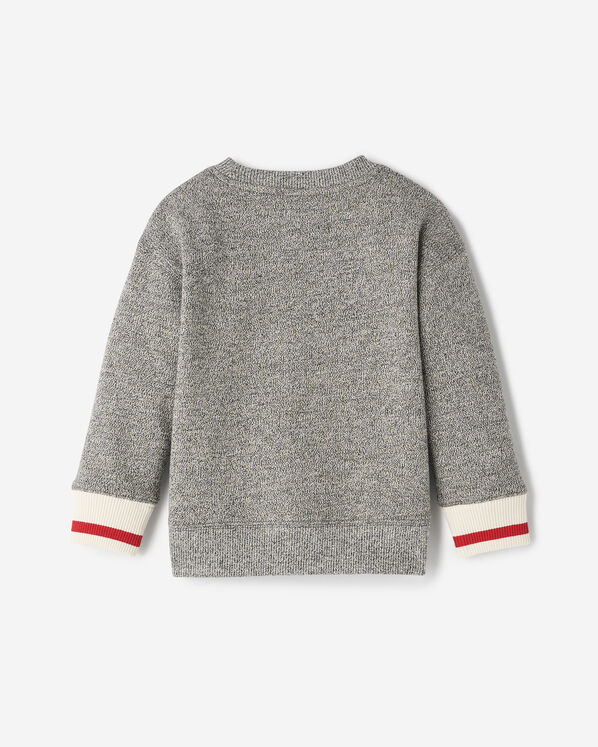 Chandail à col rond avec appliqué Cabane pour tout-petits