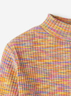 Girls Space Dye Mock Neck Top