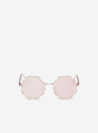 Lunettes de soleil marguerite en m&eacute;tal pour enfants