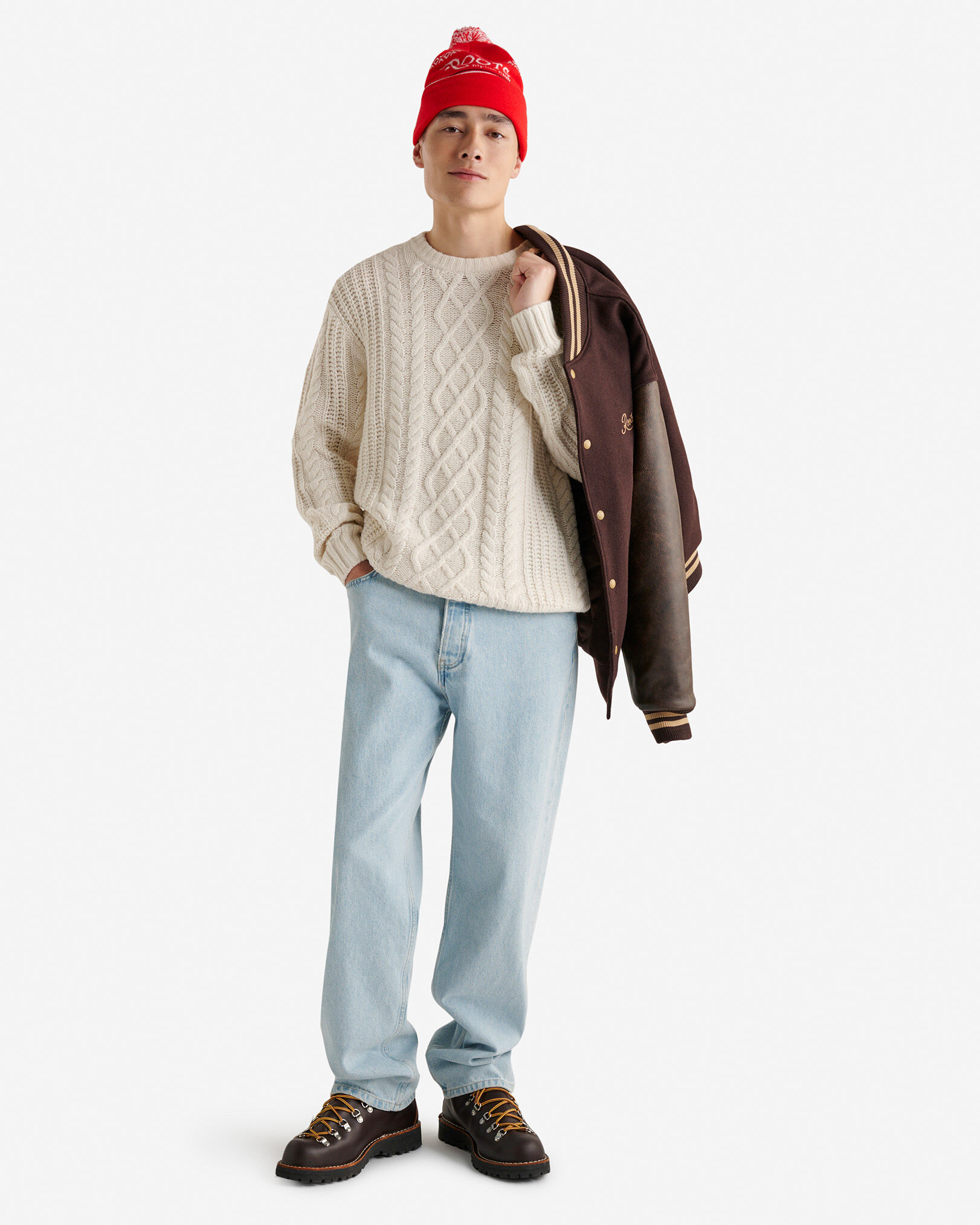 Lodge Cabled Crew Sweater