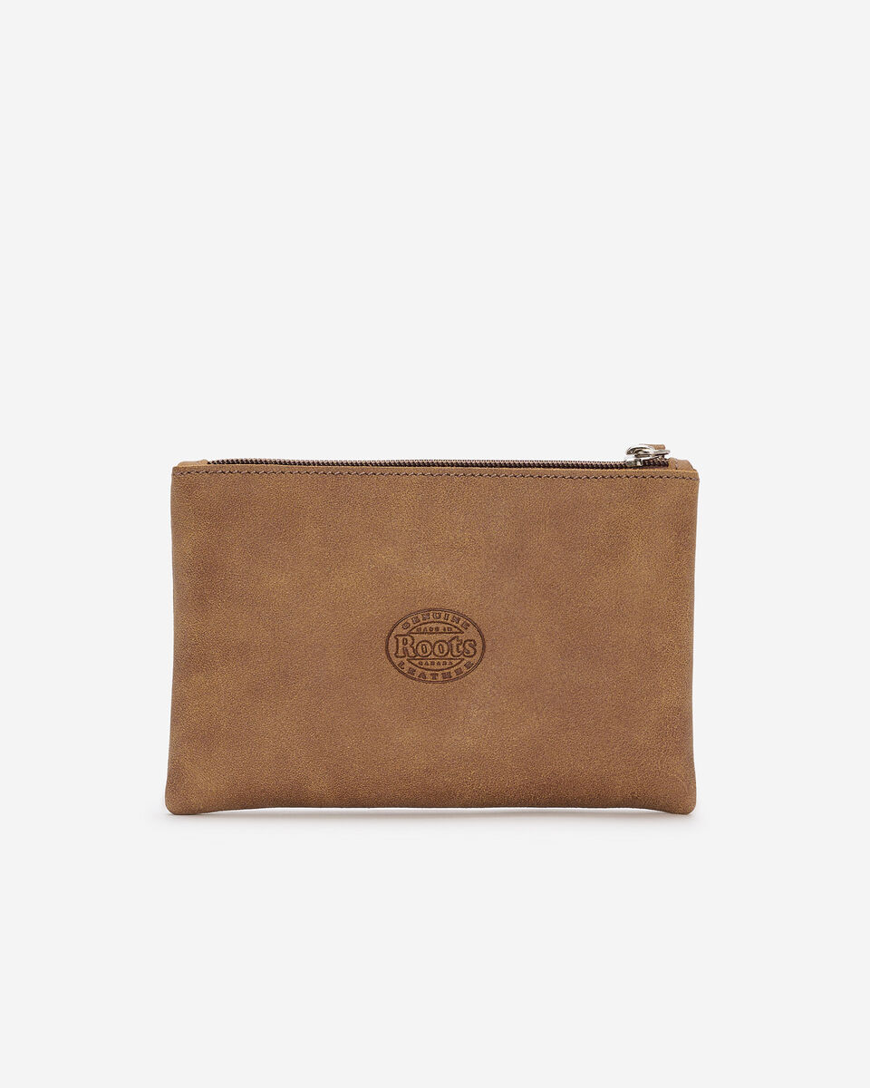 Grande pochette à glissière en cuir Tribe