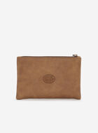 Grande pochette à glissière en cuir Tribe