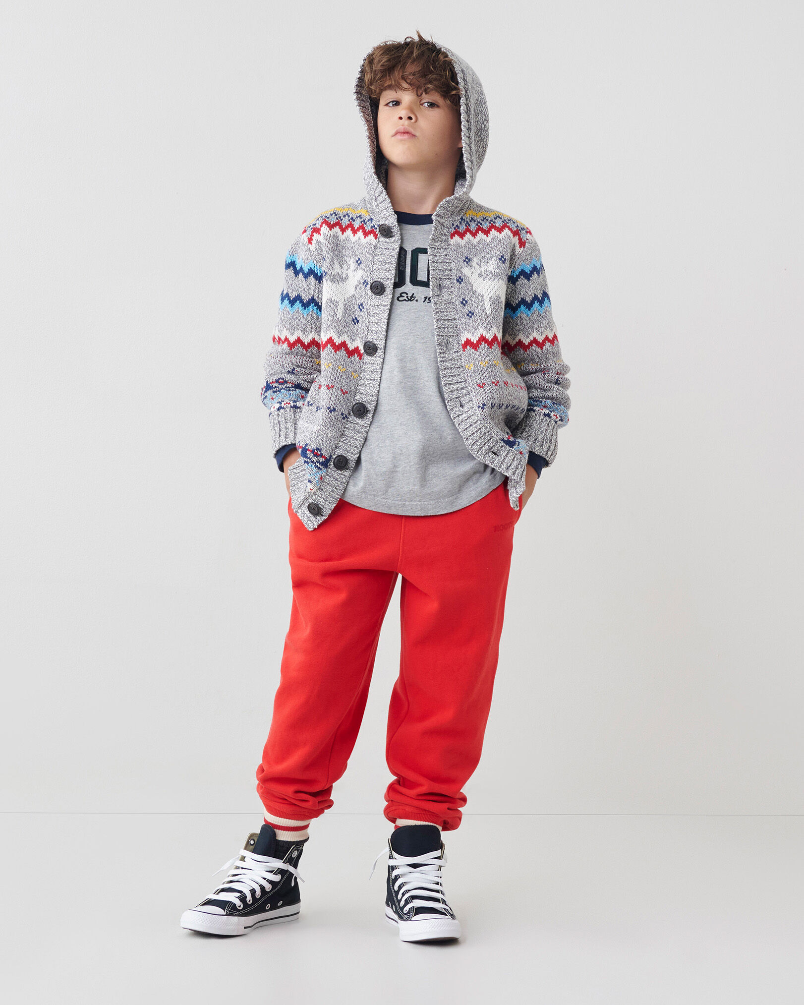 Kids Fair Isle Hoodie Sweater | Roots US