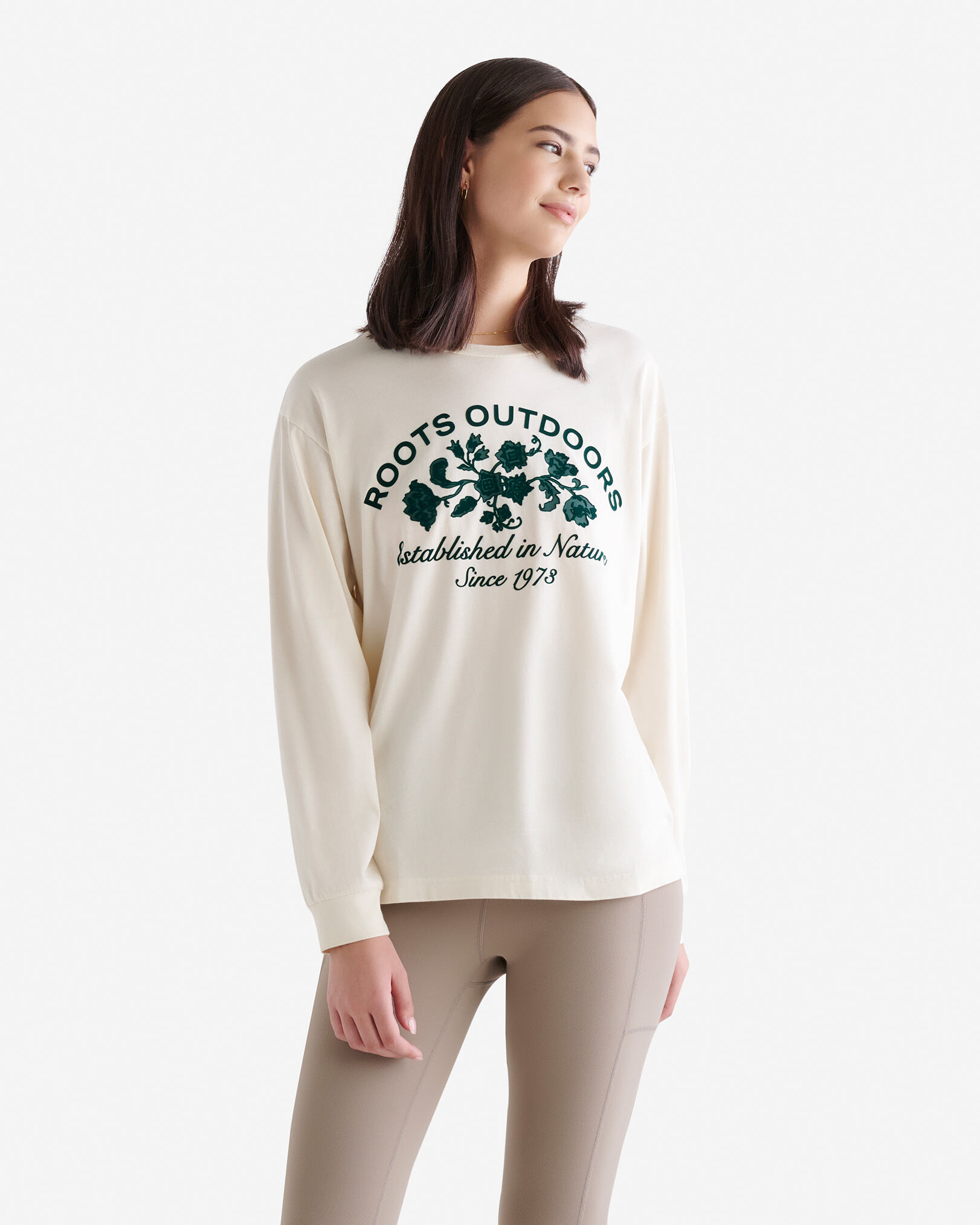 Womens Roots Signature Long Sleeve T Shirt