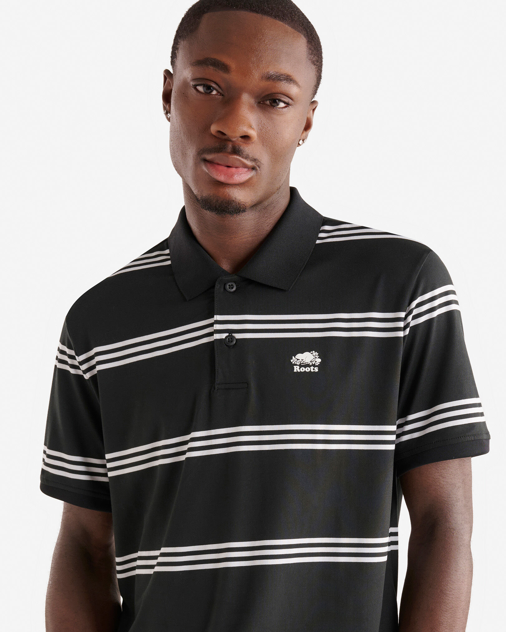 Renew Knit Striped Polo