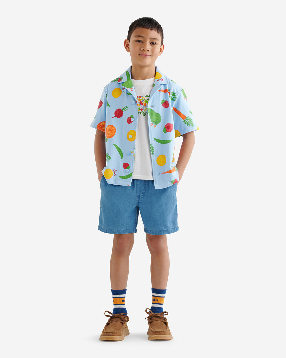 Kids Chambray Camp Short