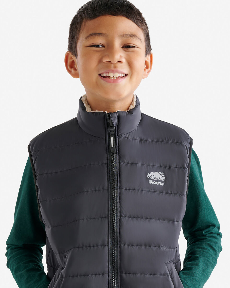 Kids Roots Reversible Puffer Vest