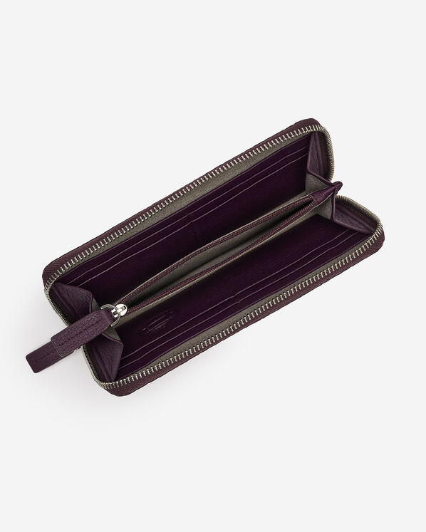 Zip Around Clutch Woven