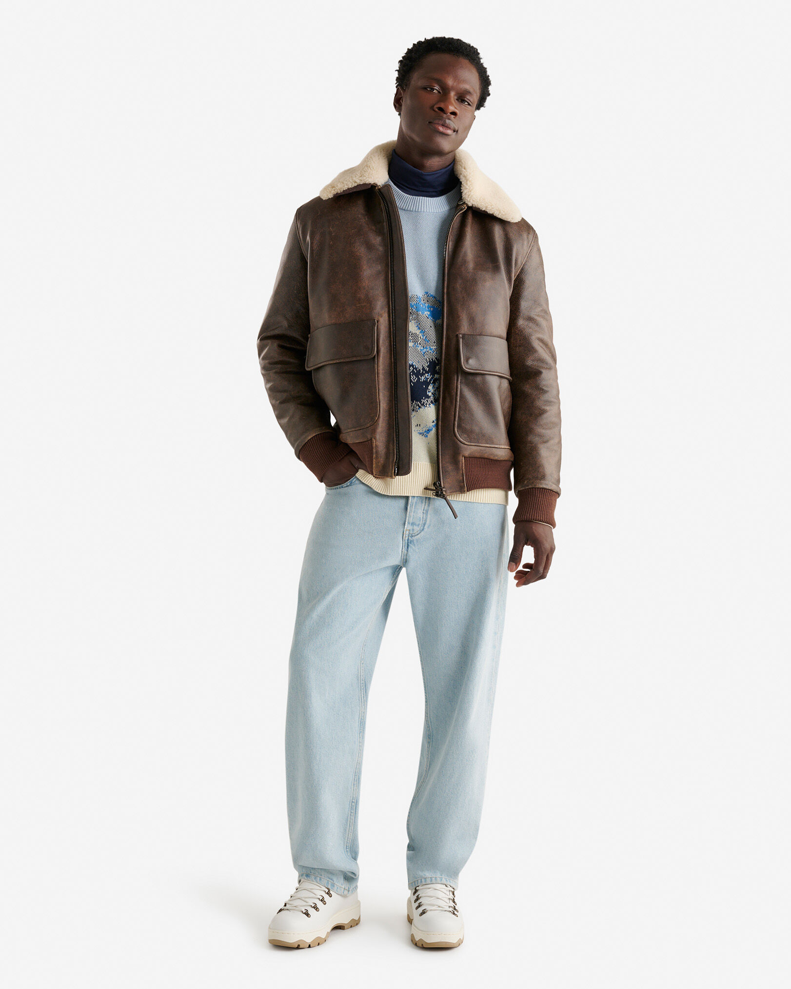 Leather Aviator Jacket