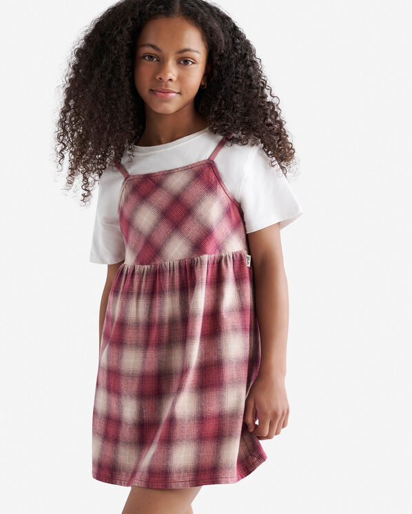 Girls Plaid Slip Dress
