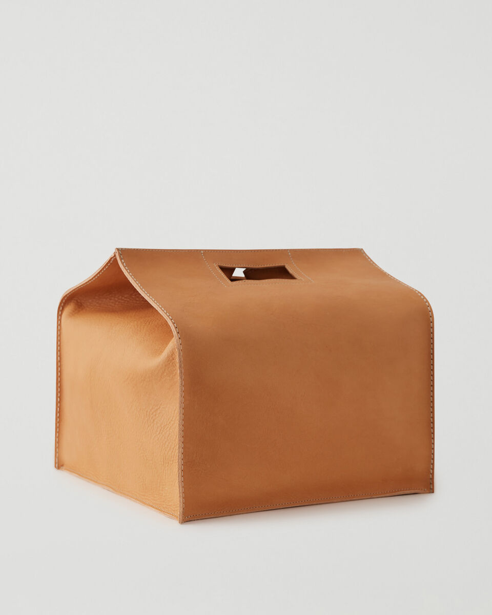 Extra Large Leather Basket Veg