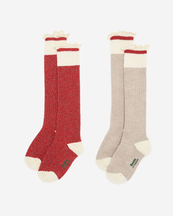 2 paires de chaussettes hautes scintillantes Cabane pour enfants
