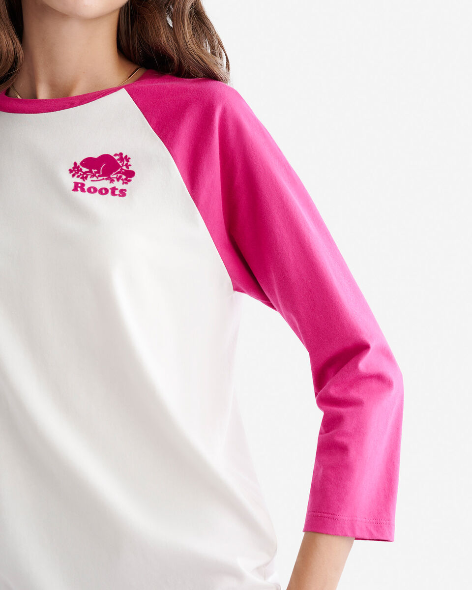 T-shirt style baseball Cooper en coton bio pour femme