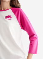 T-shirt style baseball Cooper en coton bio pour femme
