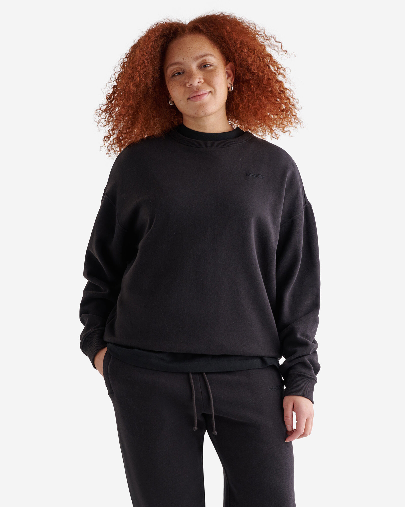 Roots crew top neck sweater