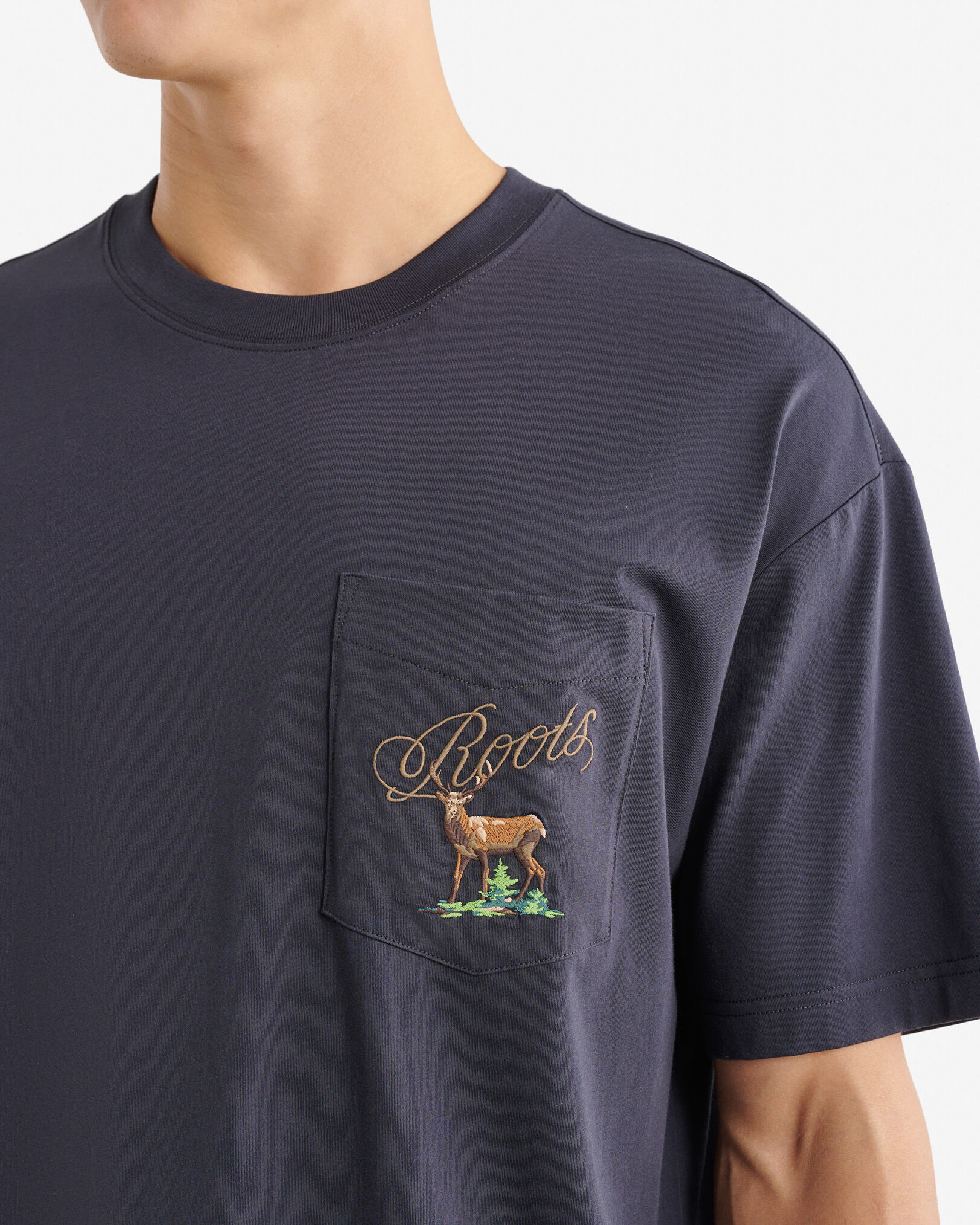 T-shirt décontracté à poche pour homme