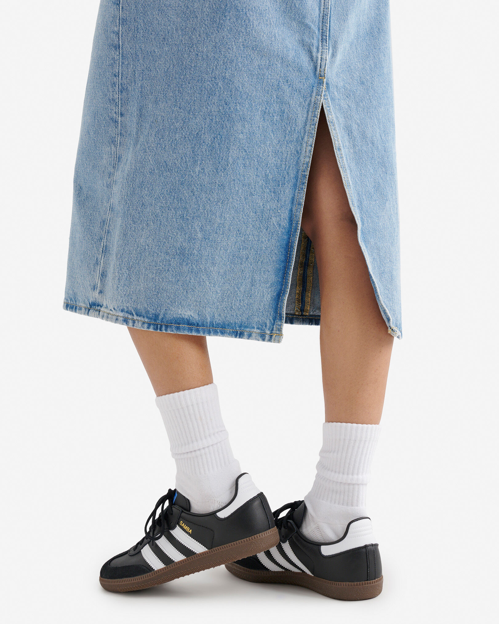 Levi's High Rise Back Slit Womens Skirt