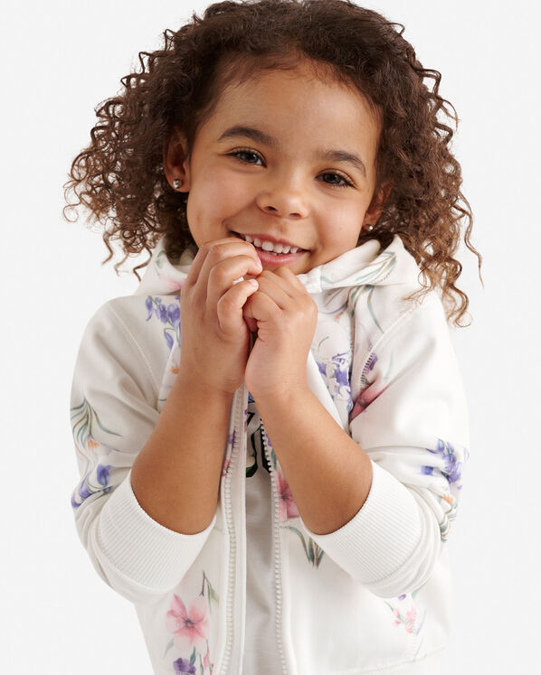 Toddler Cooper Floral Full Zip Hoodie