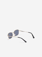 Womens Metal Slim Round Sunglasses