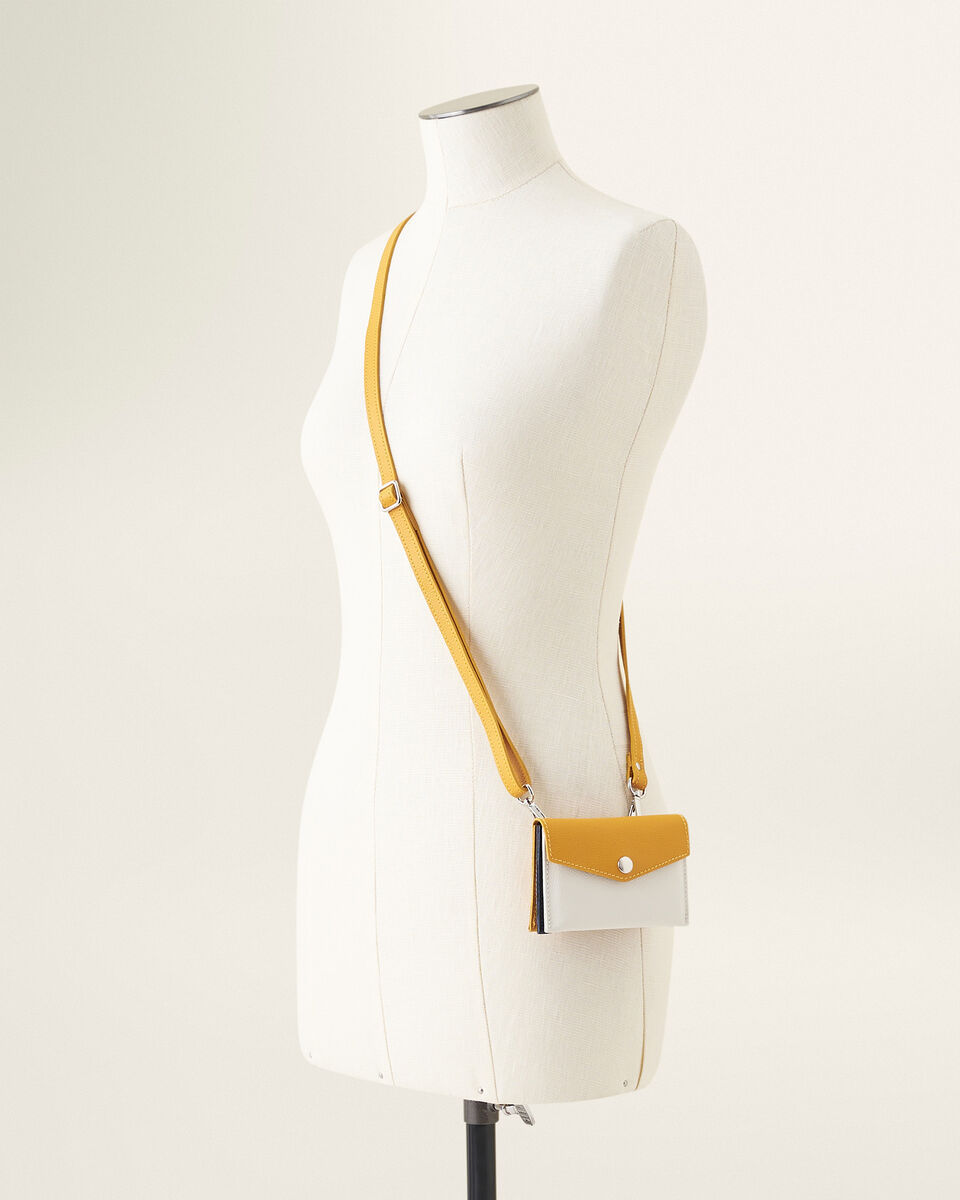 Mini sac à goussets latéraux en accordéon en cuir Cervino