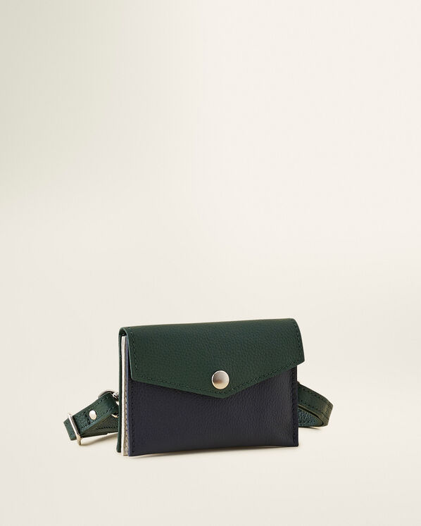 Mini sac à goussets latéraux en accordéon en cuir Cervino