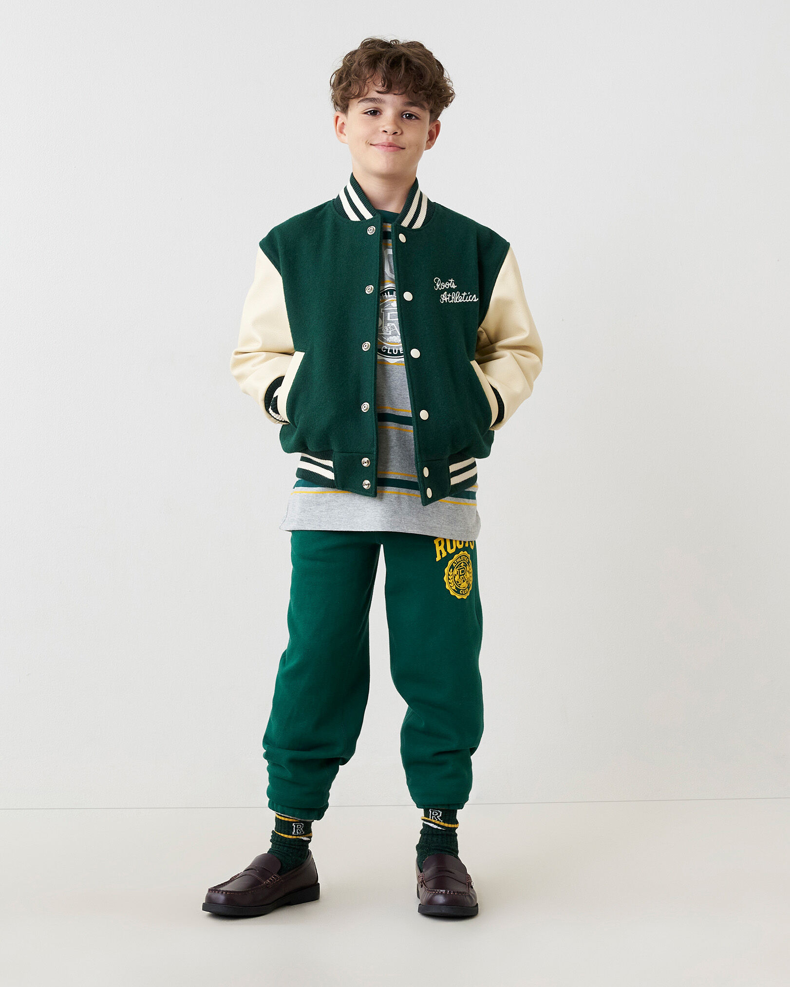 Kids Athletics Club Varsity Jacket Varsity Jackets Roots