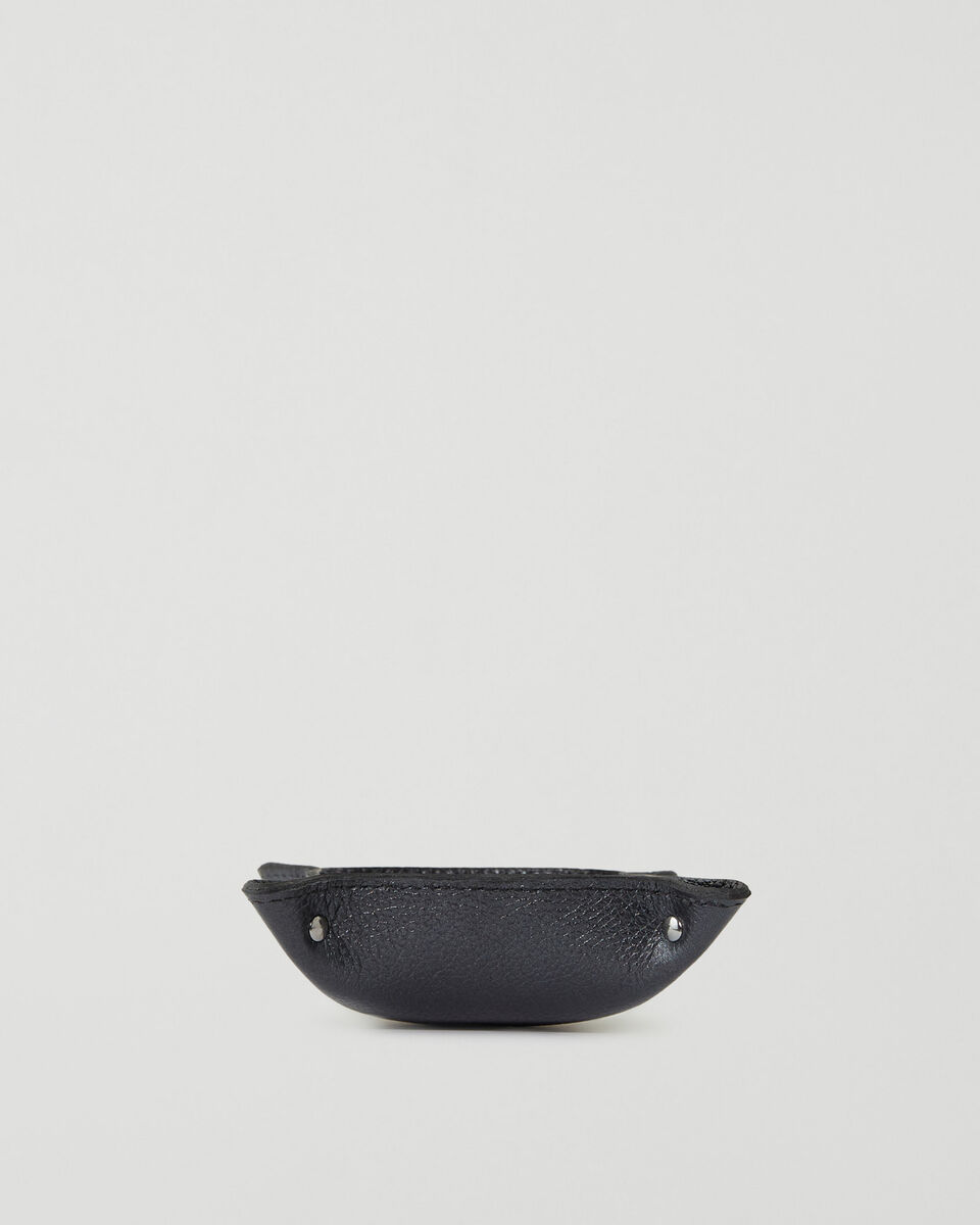 Small Leather Tray Metallic