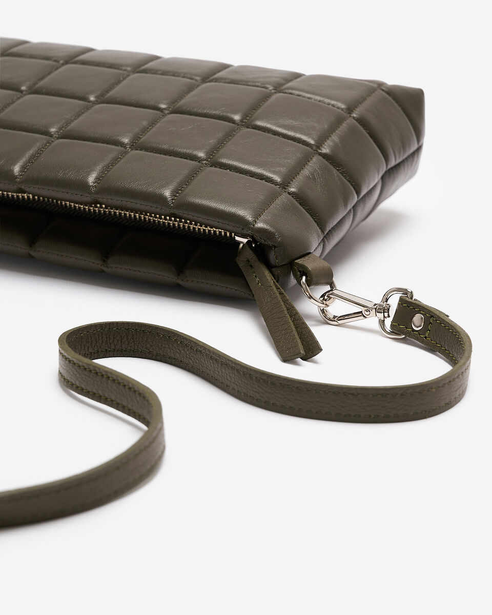 Pochette bouffante carrée à bandoulière