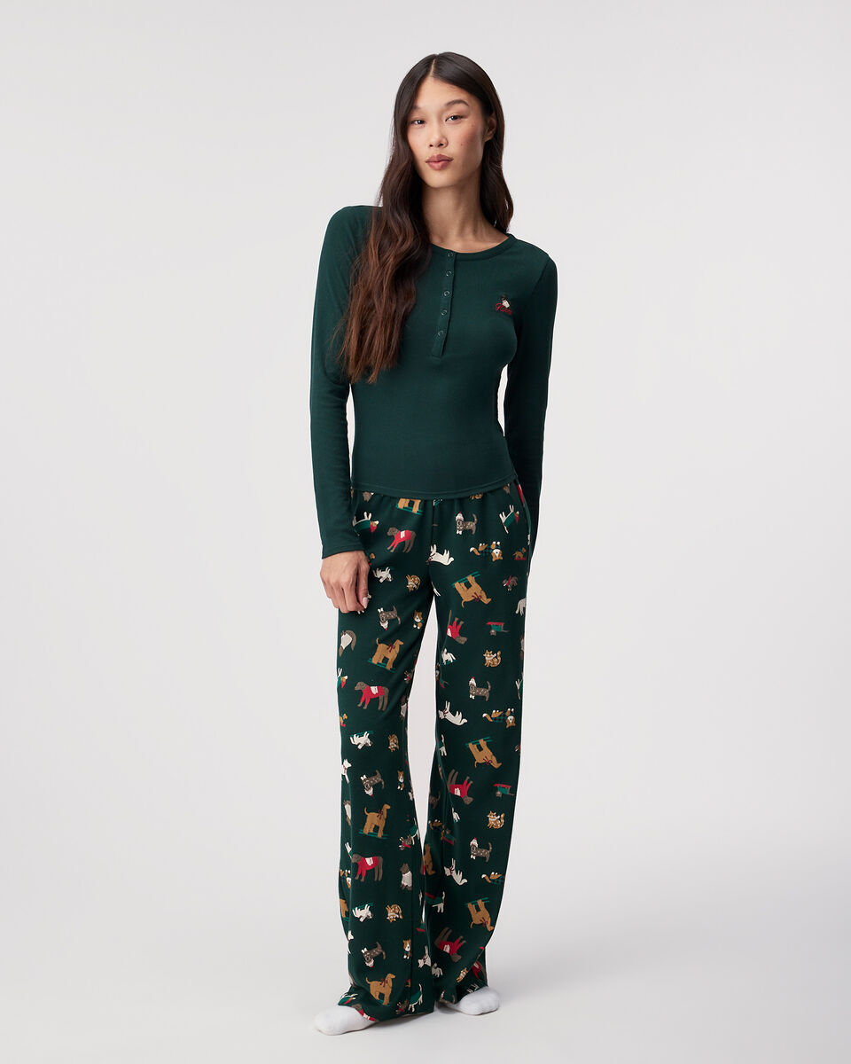 Chandail de pyjama &agrave; col boutonn&eacute; de No&euml;l