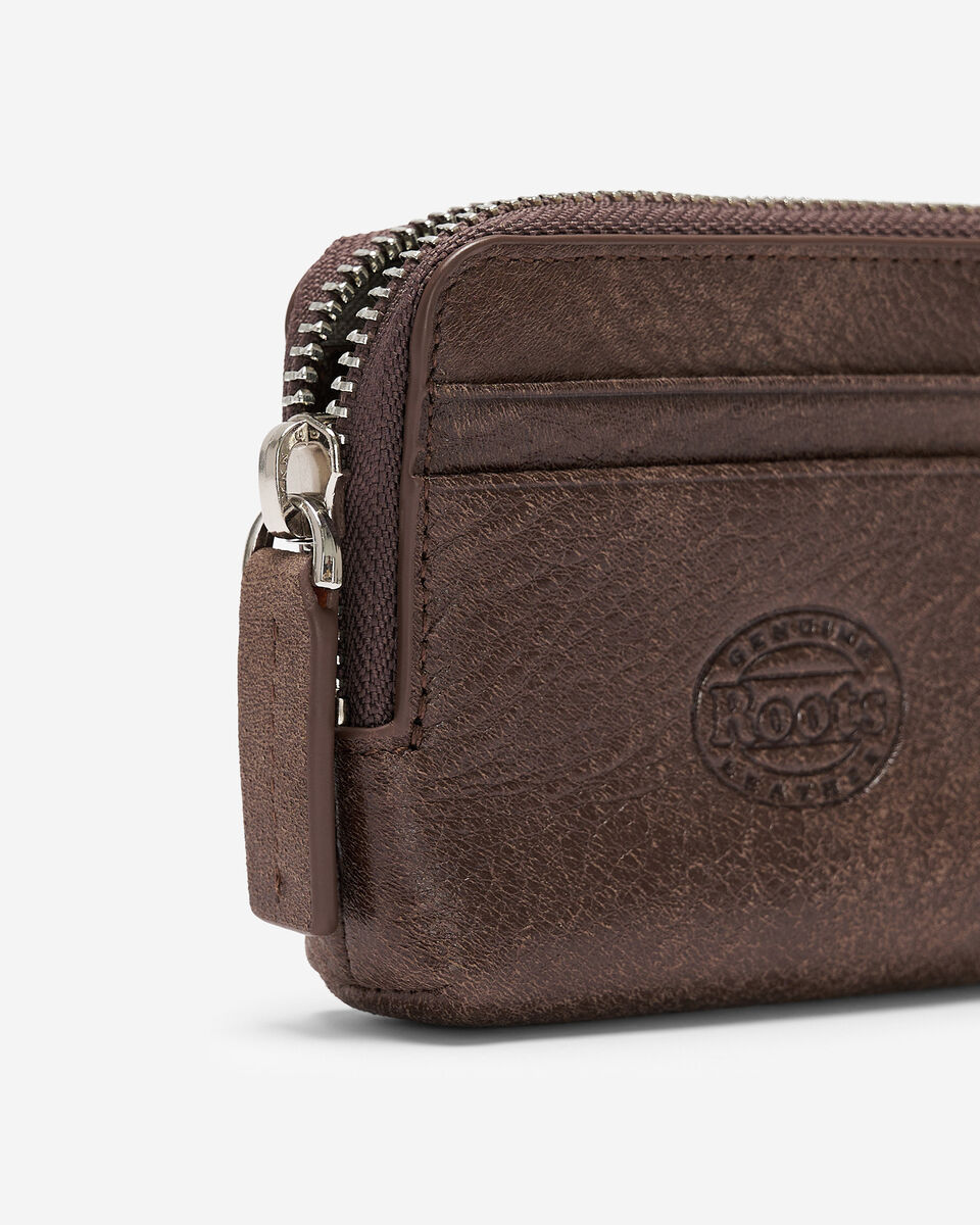 Pochette &agrave; glissi&egrave;re pour cartes en cuir Tribe