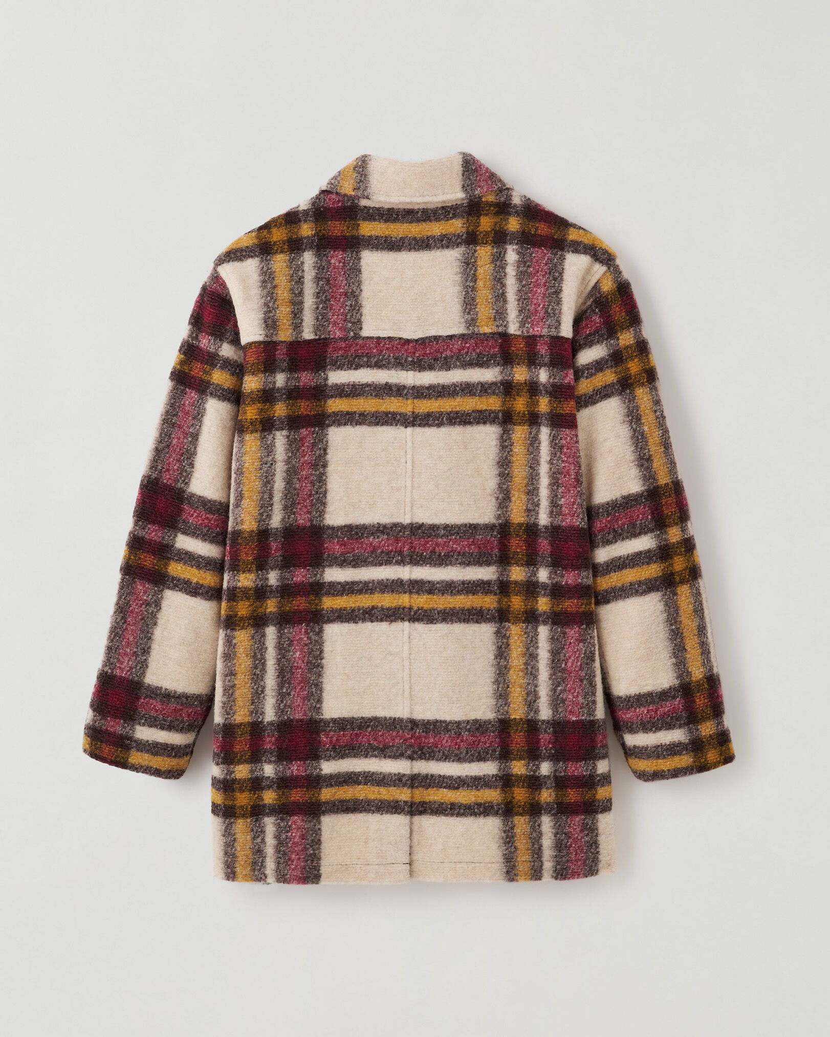 Plaid boxy coat hot sale