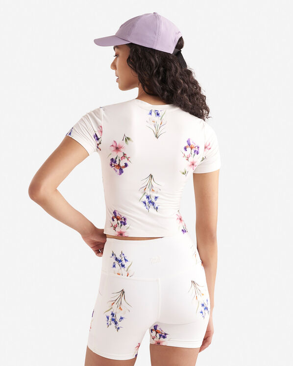 Renew Knit Floral Crop T-Shirt
