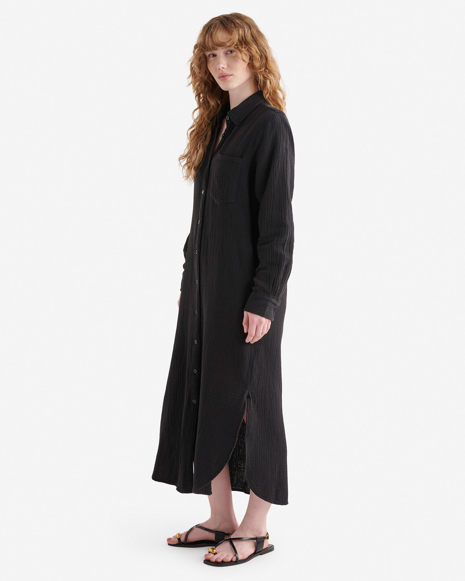 Isla Cotton Gauze Shirt Dress