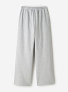 Pantalon molletonn&eacute; en coton biologique &agrave; jambe large Cooper 