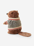 Castor en peluche Cabane