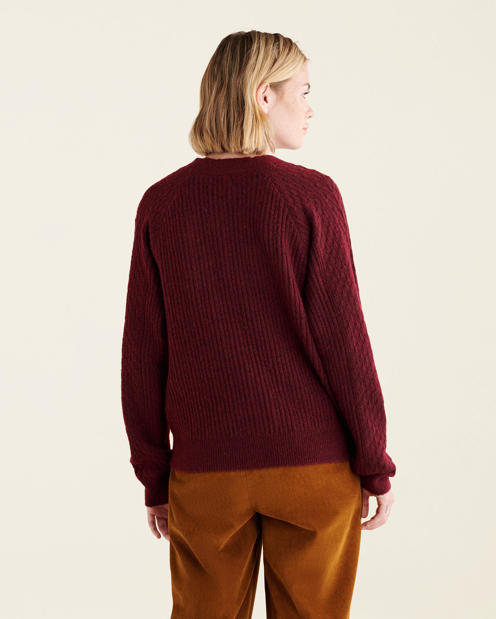 Burgundy roots sweater top