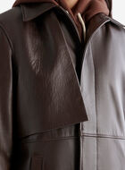 Womens Leather Trench Lake