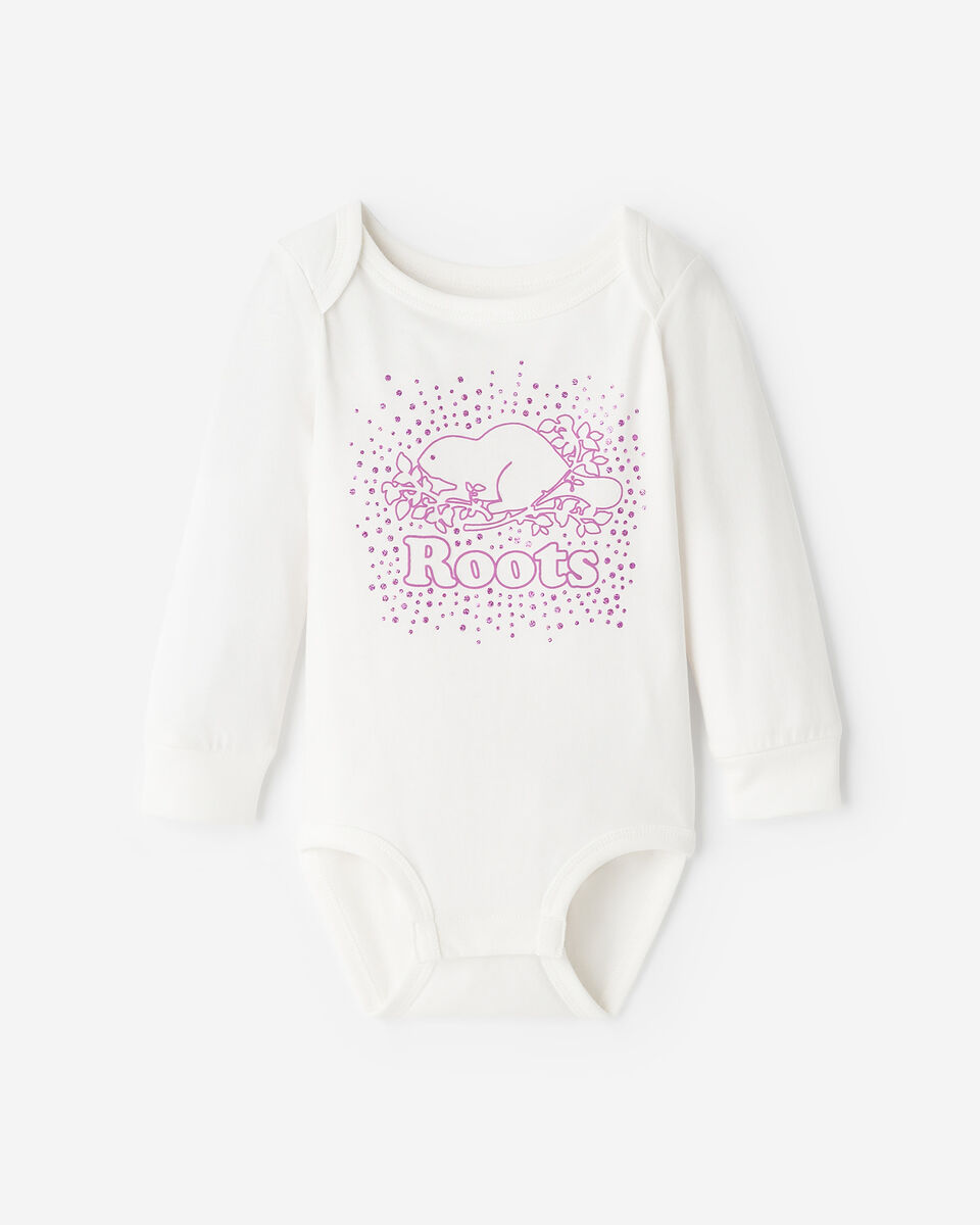 Baby Cooper Glitter Long Sleeve Bodysuit