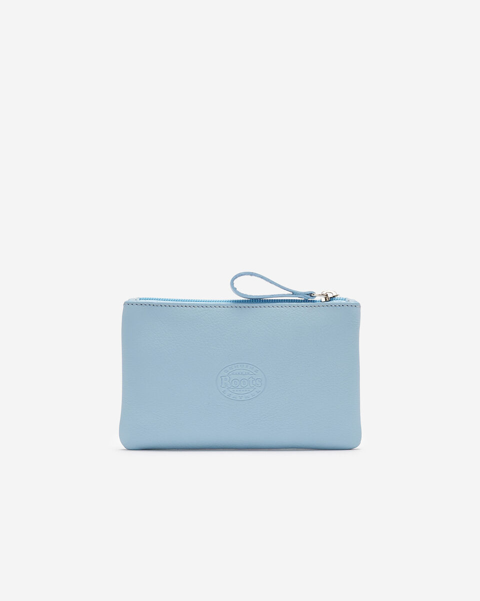 Pochette moyenne à glissière en cuir Nuage