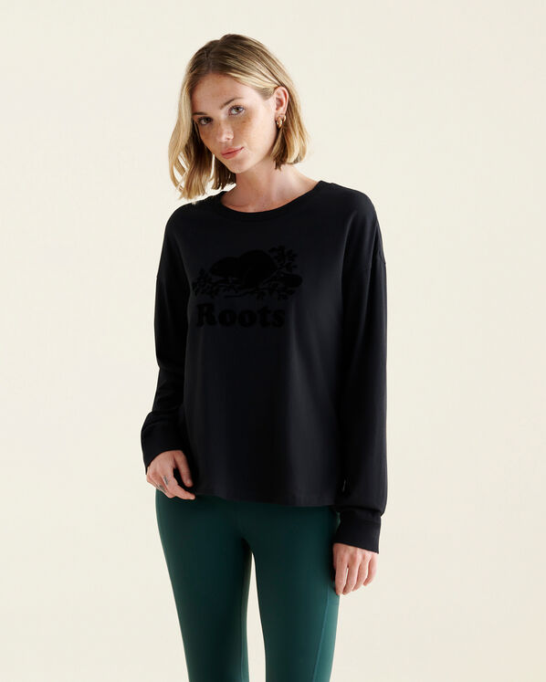 Womens Organic Cooper Beaver Long Sleeve T-shirt