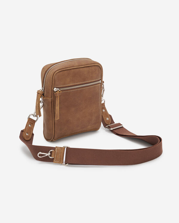 Sac &agrave; bandouli&egrave;re essentiel en cuir Tribe