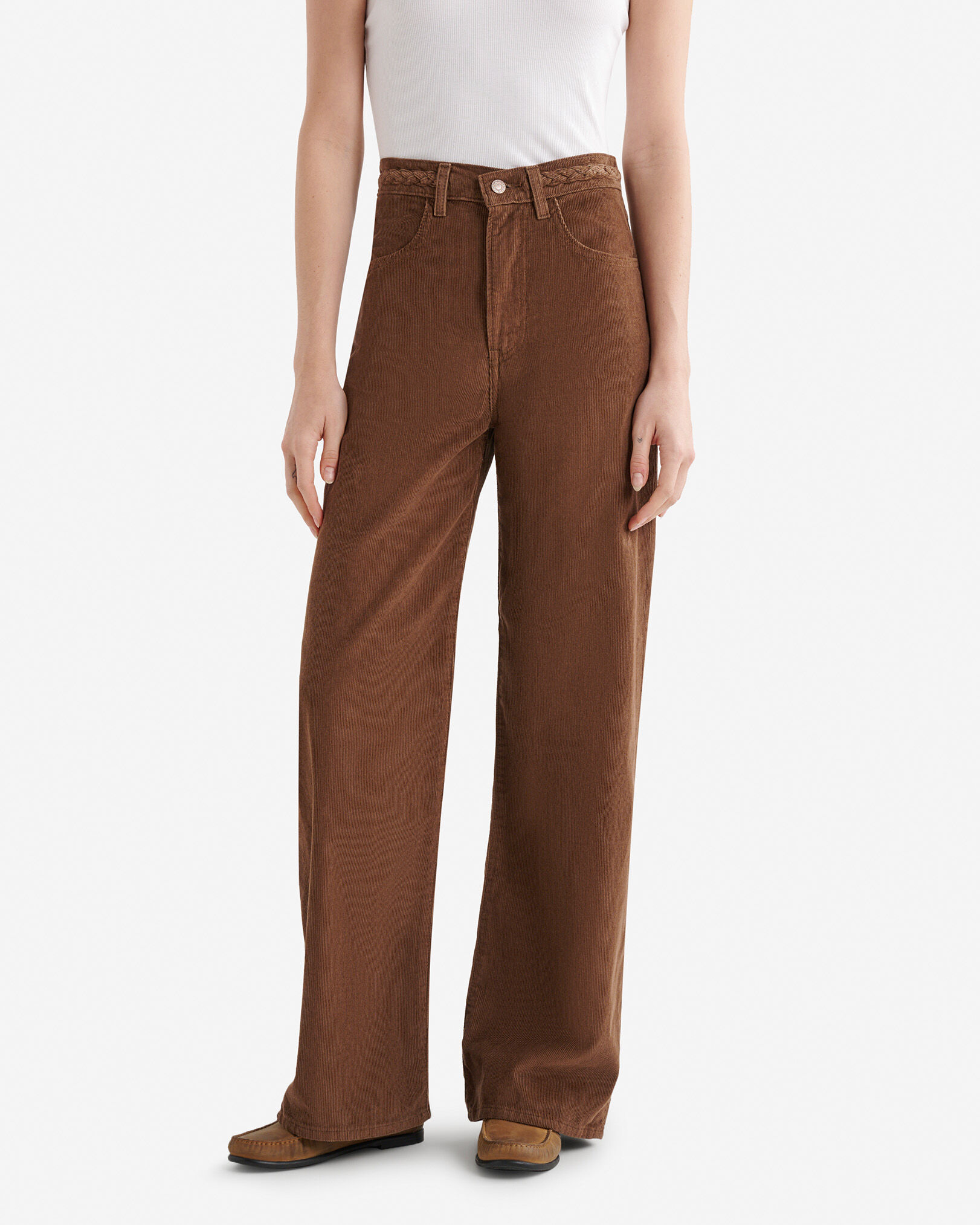 Levi's Ribcage Wide Leg Braided Womens Jeans
