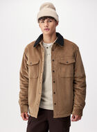 Manteau en velours c&ocirc;tel&eacute; et mouton molletonn&eacute;
