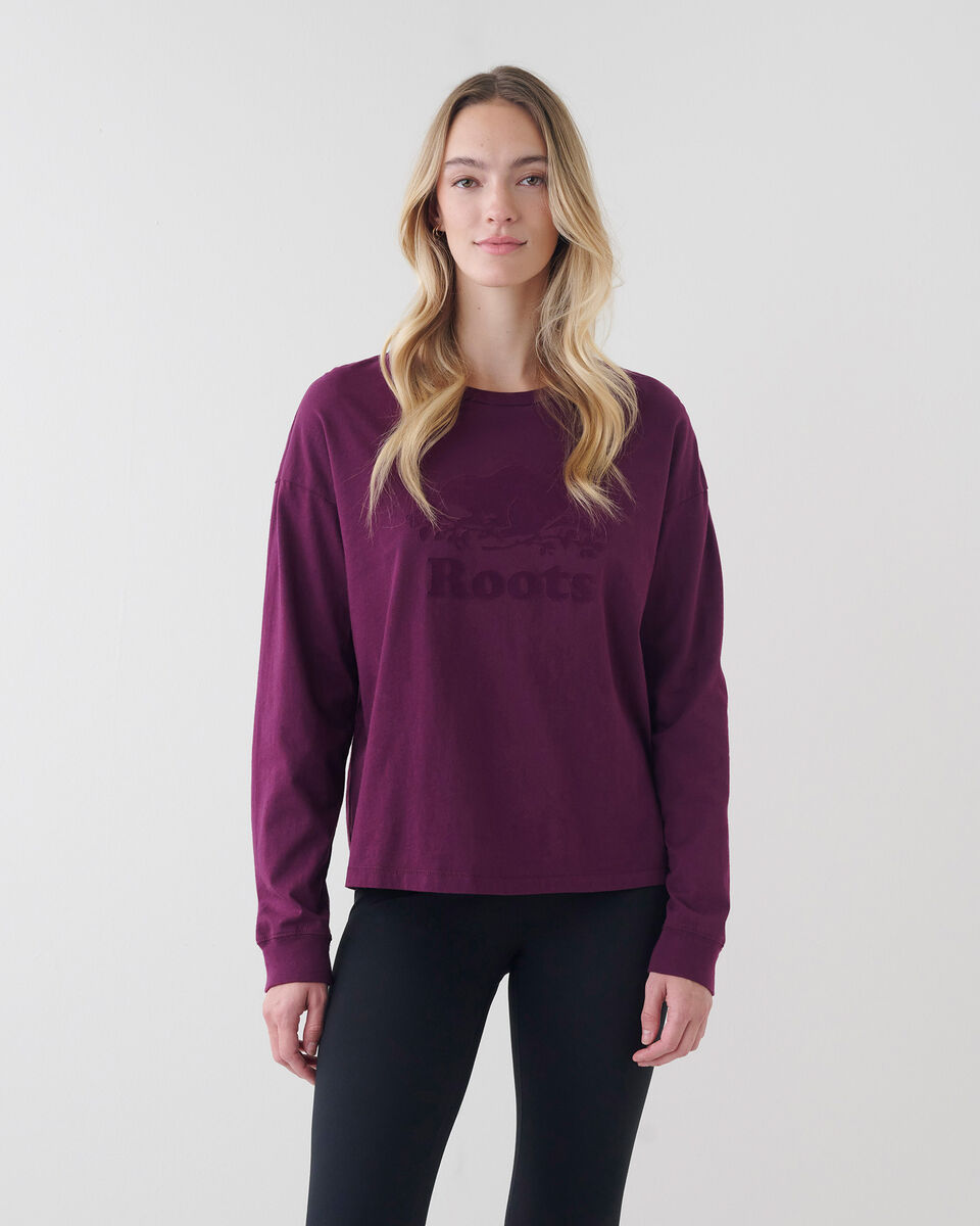 Womens Organic Cooper Beaver Long Sleeve T-shirt