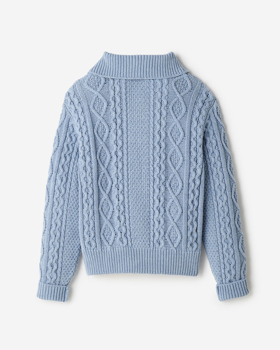 Cable Knit Quarter Zip Sweater