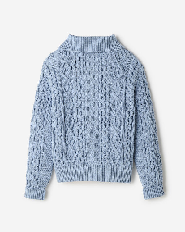 Cable Knit Quarter Zip Sweater