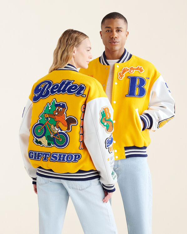 Roots X Better Gift Shop™ Buddy Varsity Jacket Gender Free